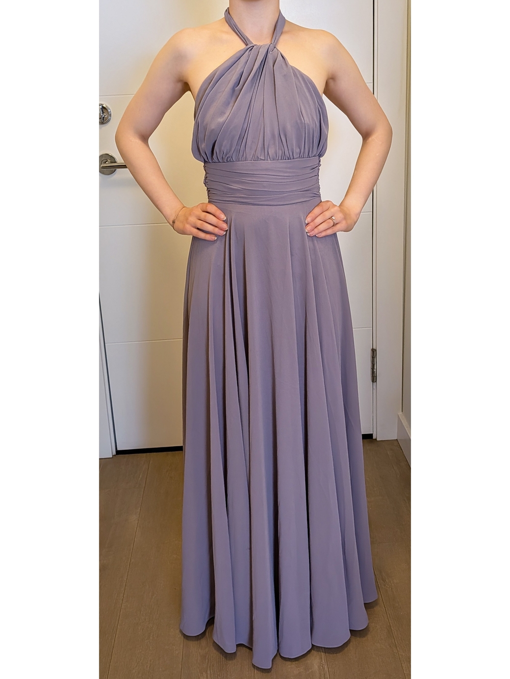 Lulu's Mauve Halter Maxi Dress